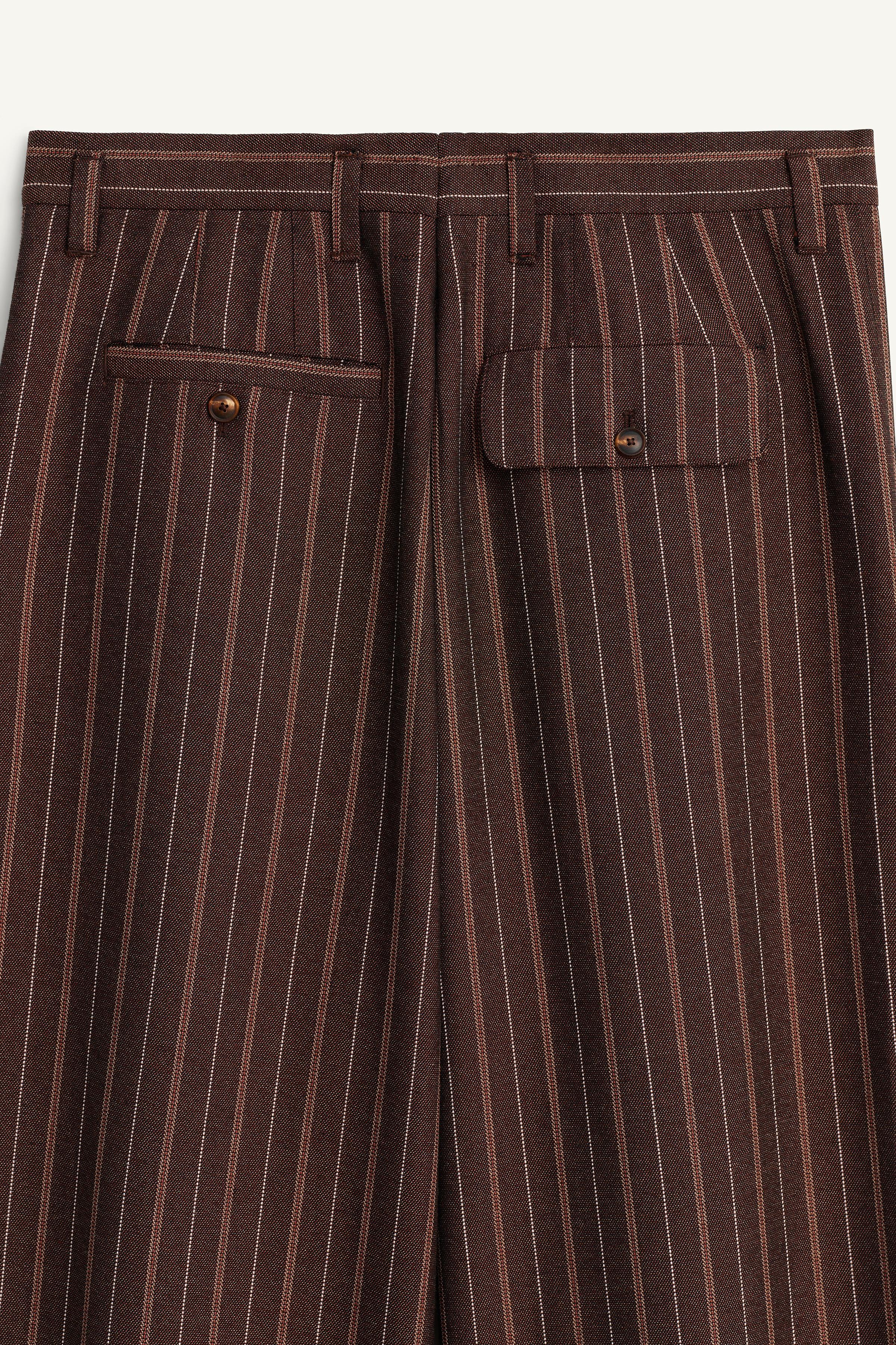 LIMITED EDITION STRIPED WIDE FIT PANTS